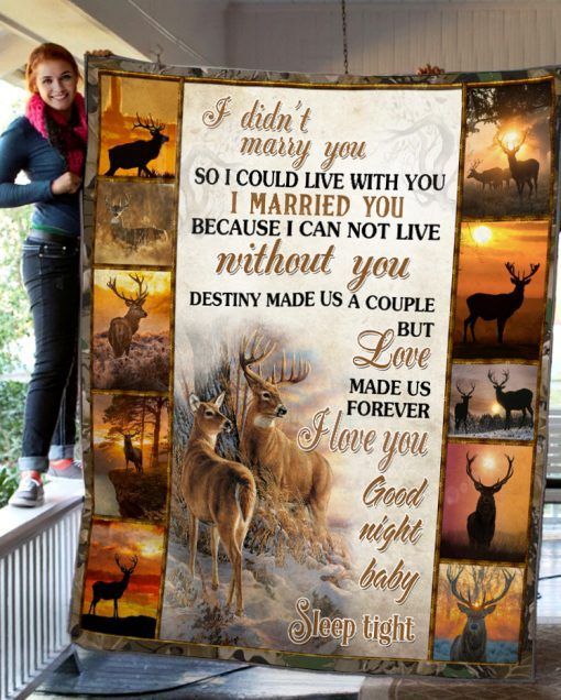 Deer Hunting Sherpa Fleece Blanket