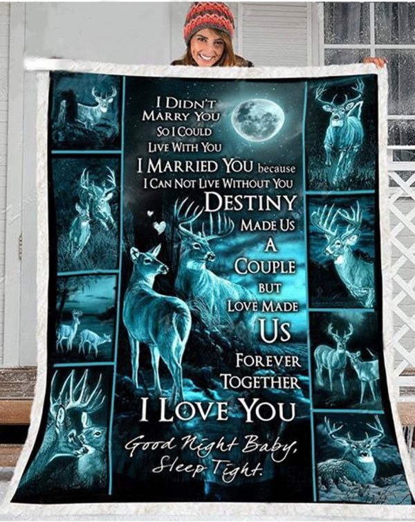 Deer Hunting Sherpa Fleece Blanket