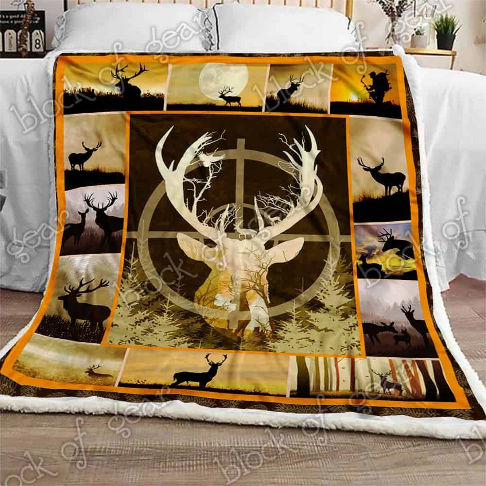Deer Hunting Fleece Blanket