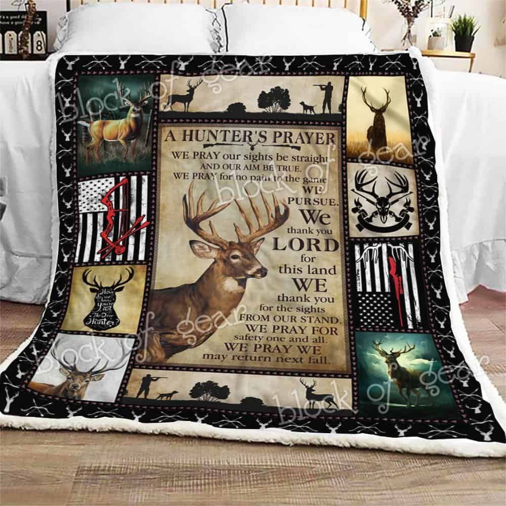 Deer Hunting Fleece Blanket