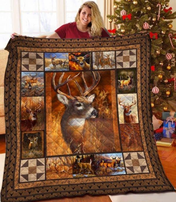 Deer Hunting Full Of Beautifull Deer Quilt Blanket Dhc03011112Dd