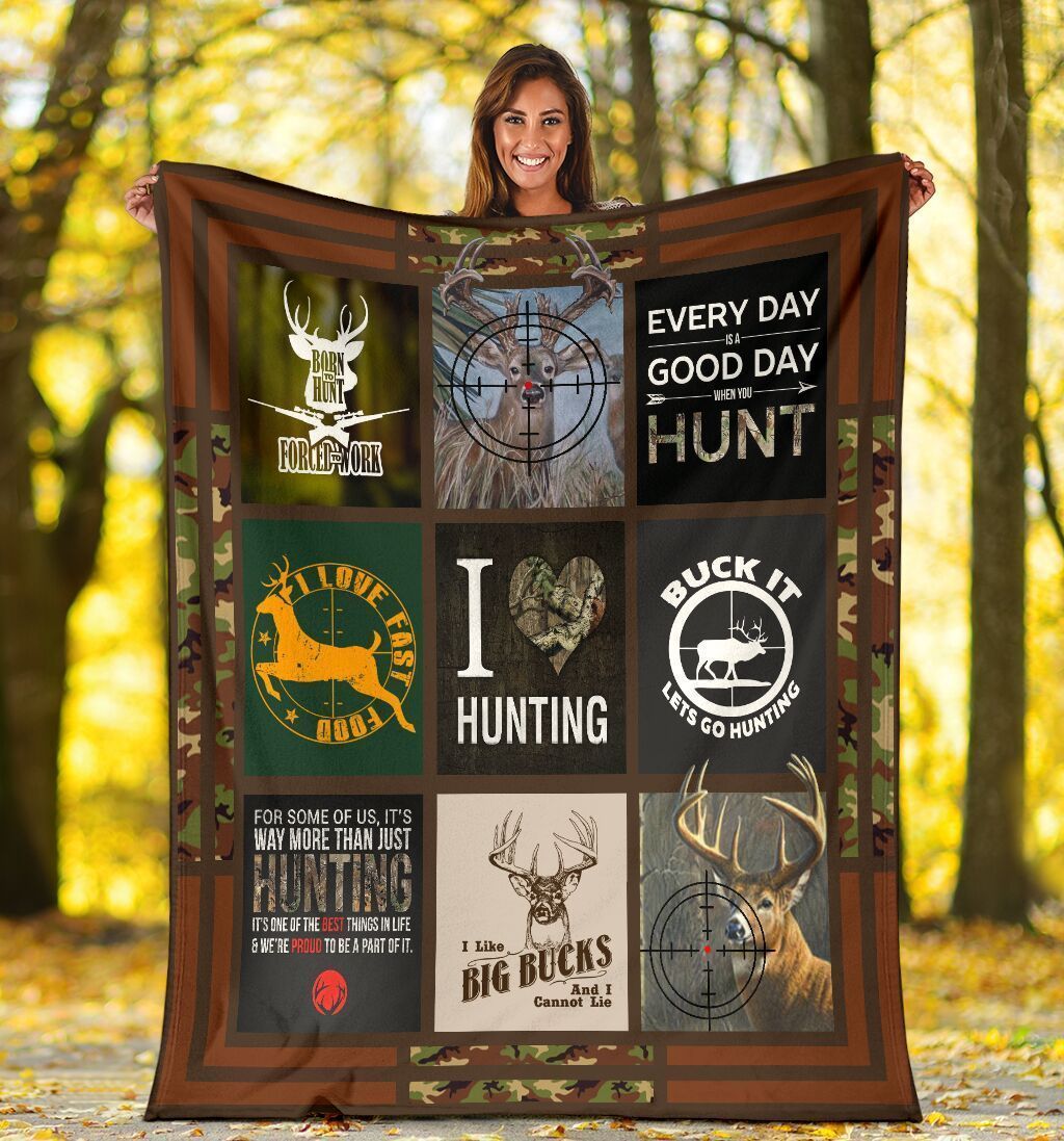 Deer Hunting Funny For Hunters Sherpa Fleece Blanket