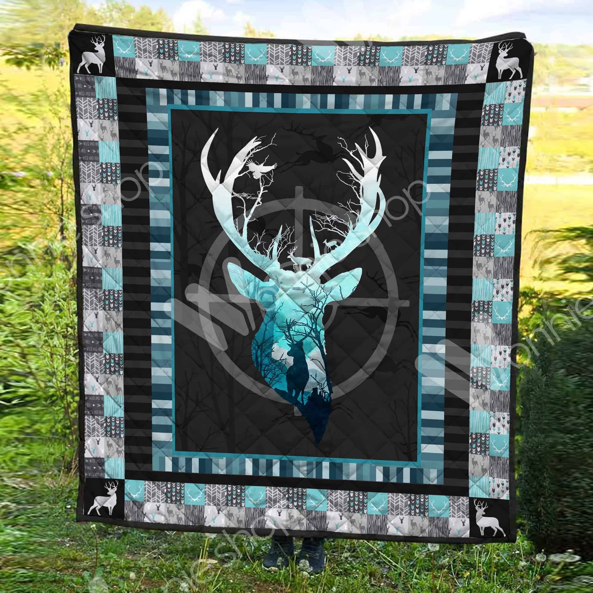 Deer Hunting GS-CL-ML0111 Quilt Blanket