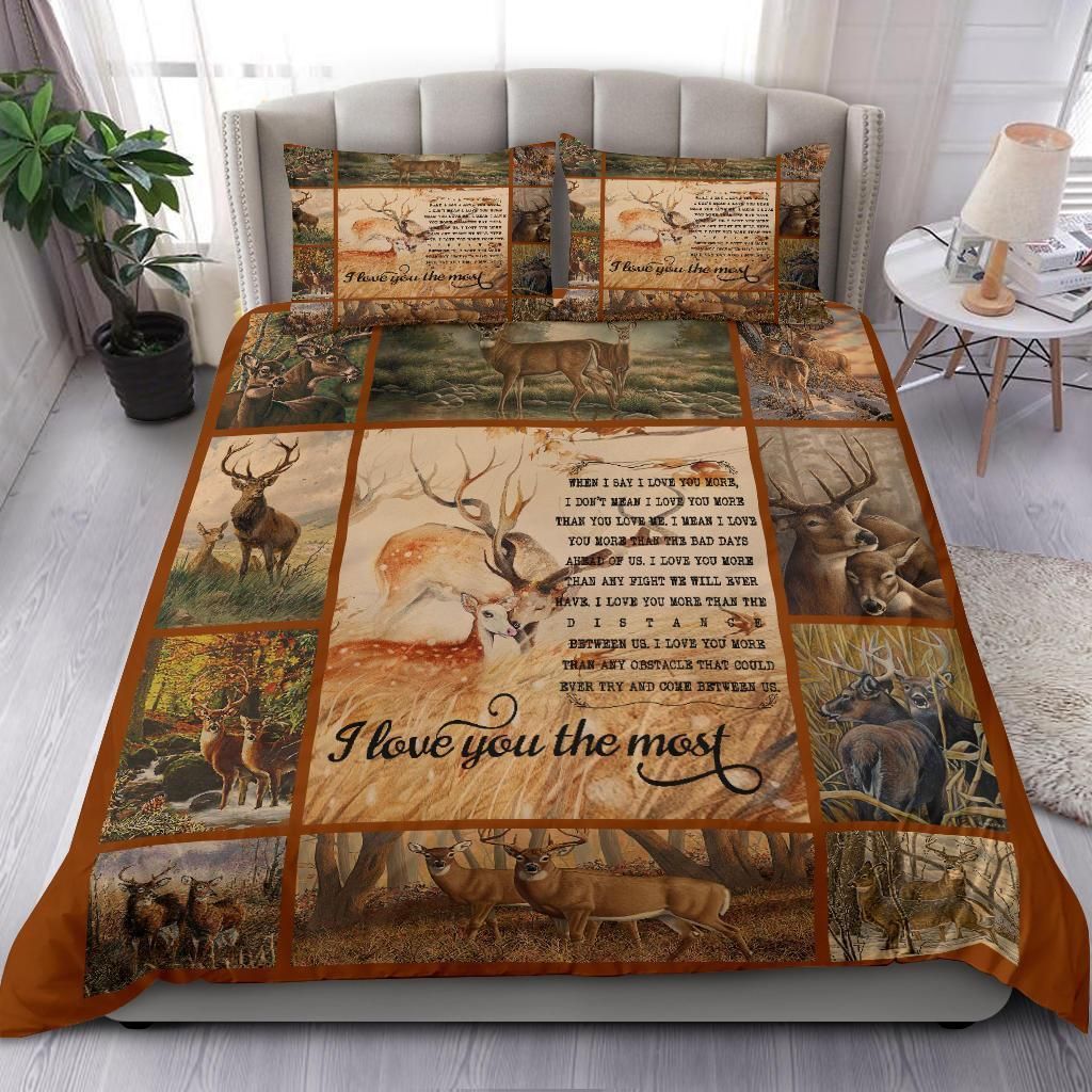 Deer Hunting I Love You The Most Bedding Set