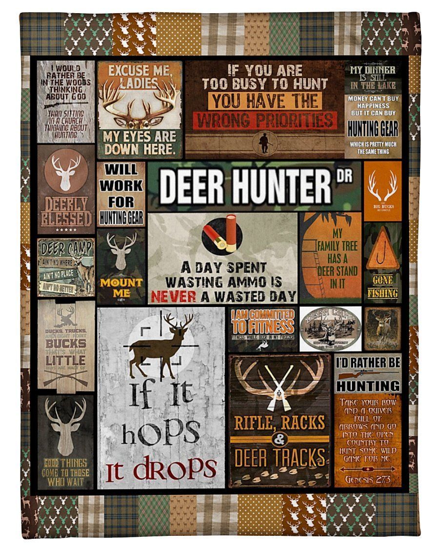Deer Hunting Lovers Blanket Fleece Blanket
