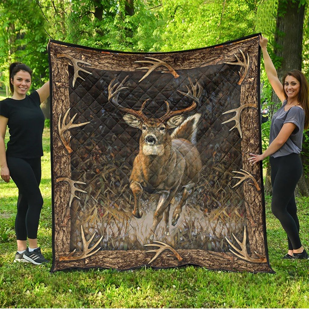 Deer Hunting LTA191157DA Quilt Blanket
