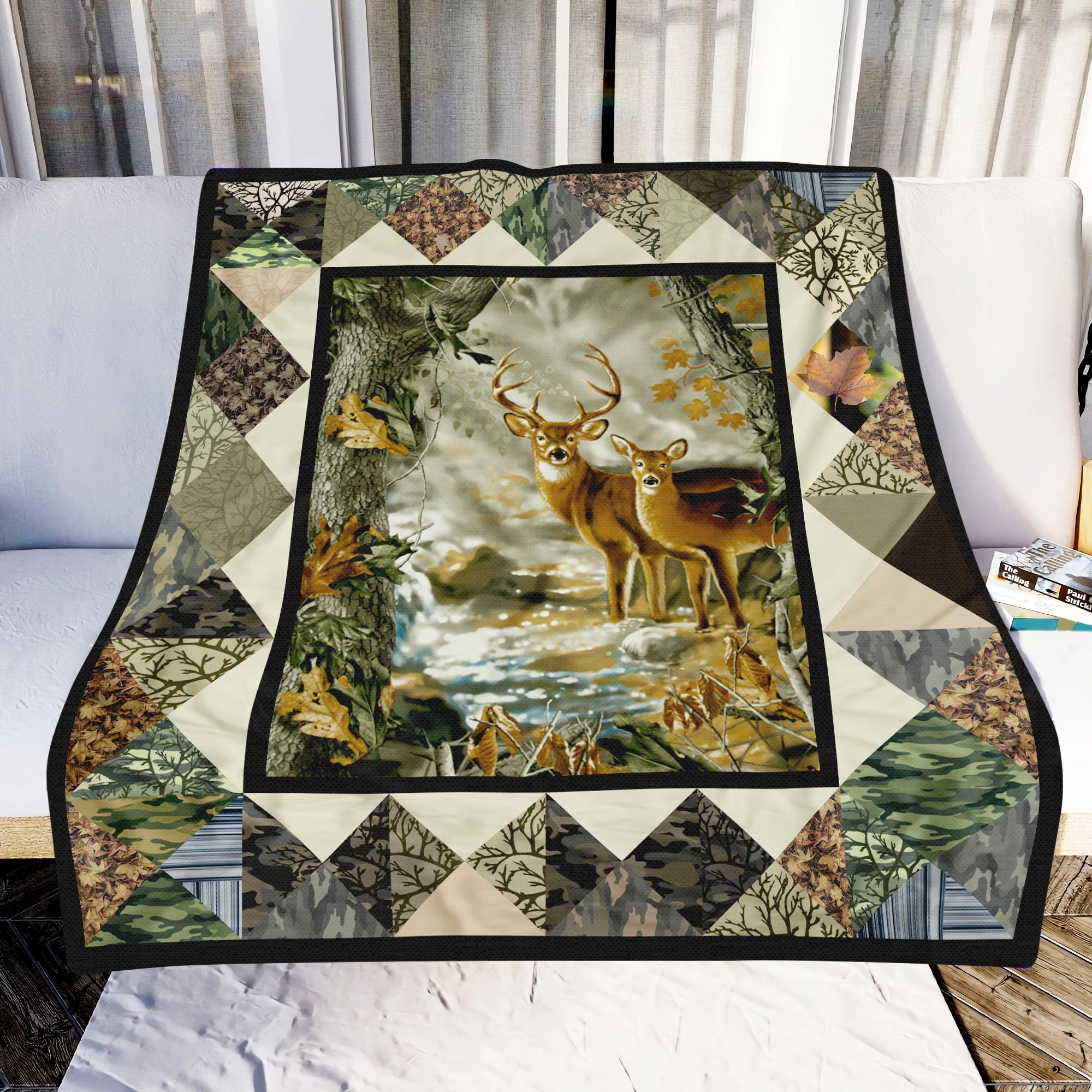 Deer Hunting Fleece Blanket