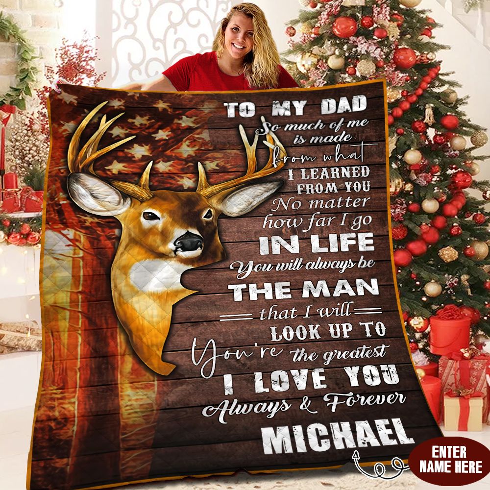 Deer Hunting Personalized BBB0311111HT Quilt Blanket