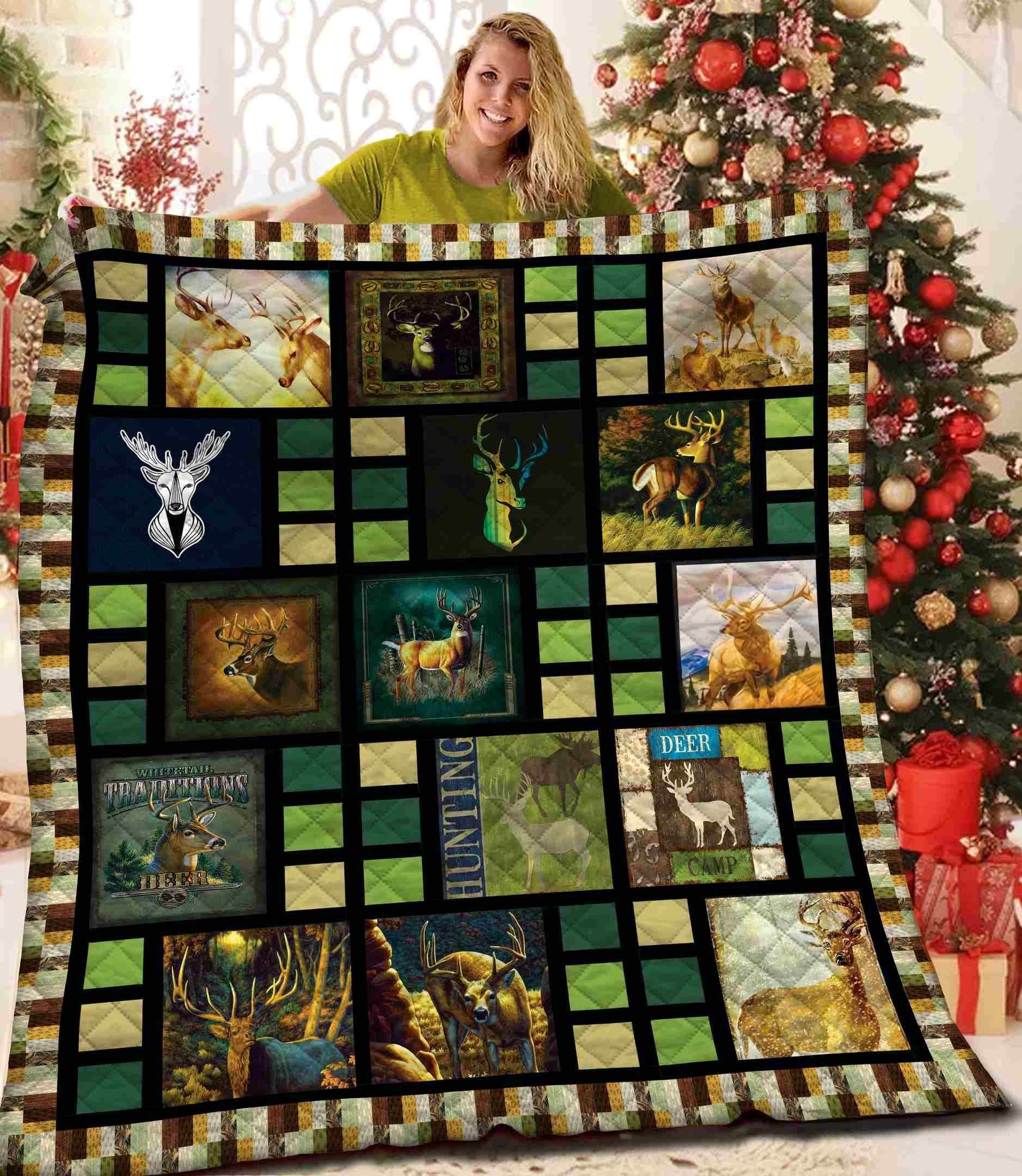 Deer Hunting Quilt Blanket BBB111113MH