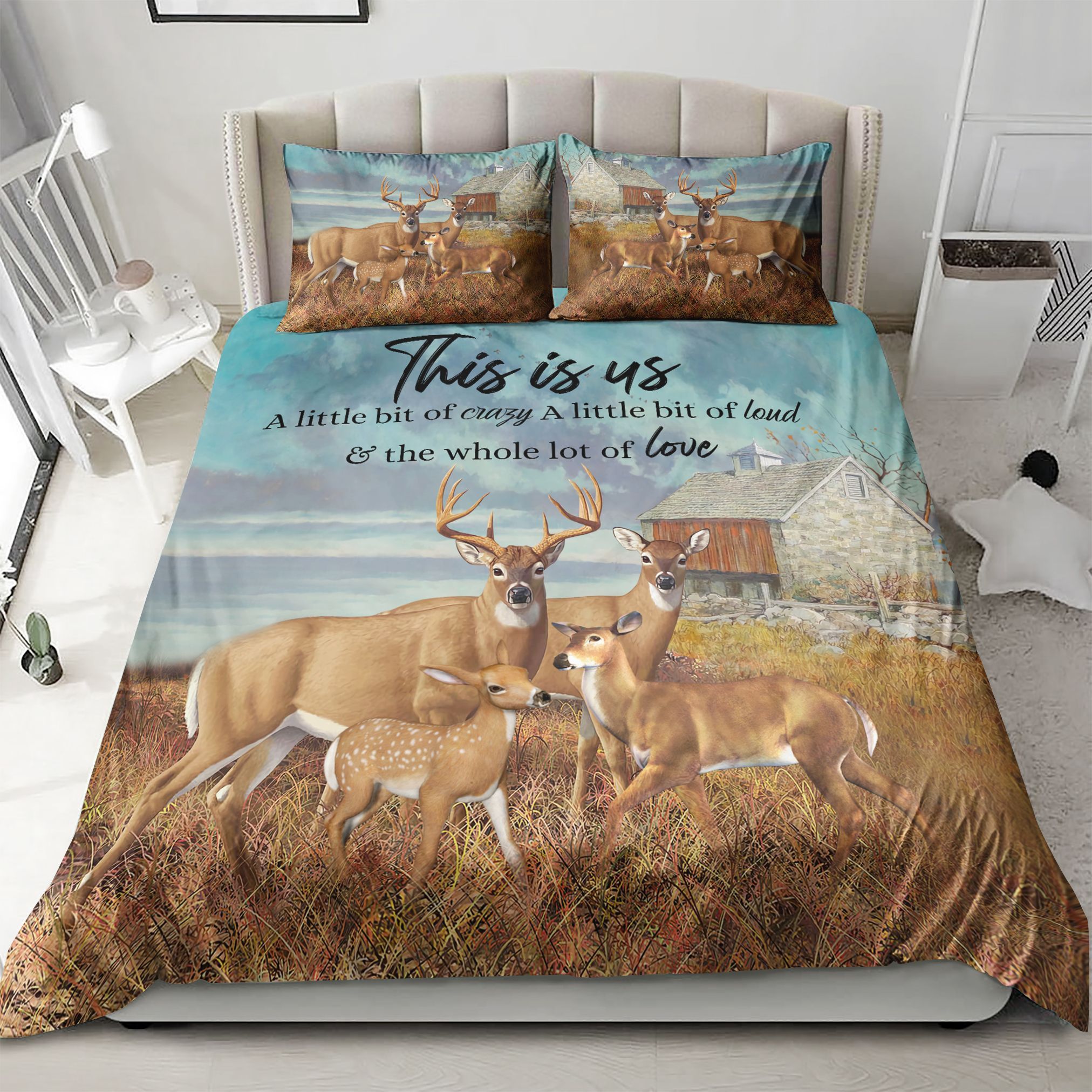 Deer Hunting This Is Us The Whole Lot Of Love Bedding Set