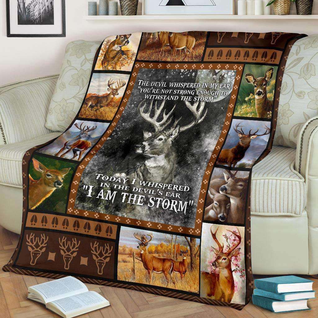Deer – I Am The Storm Fleece Blanket