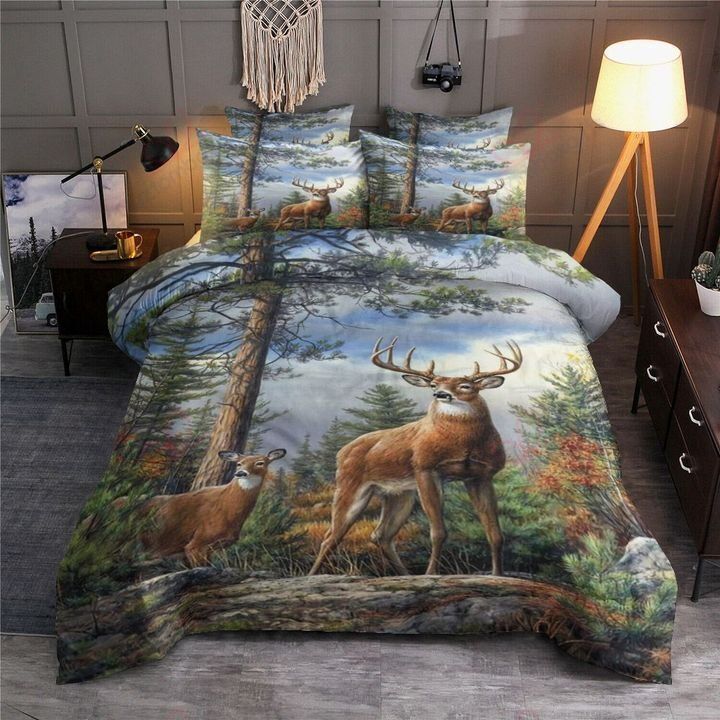 Deer In Forest Hunting Bedding Set