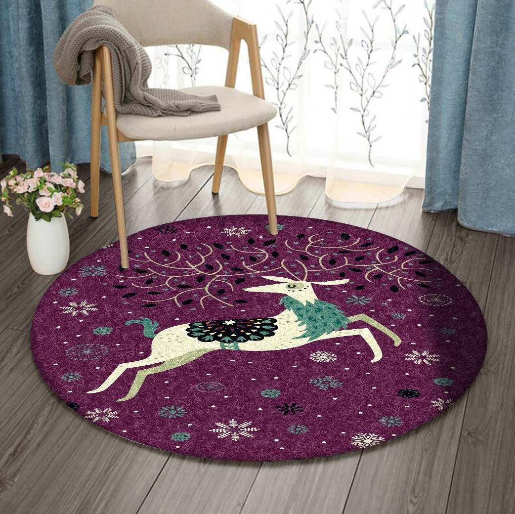 Deer Round Carpet