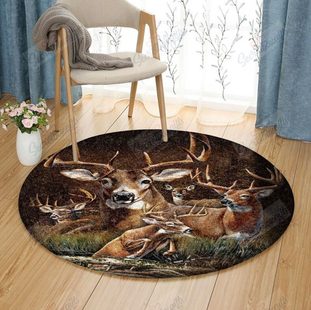 Deer Round Carpet