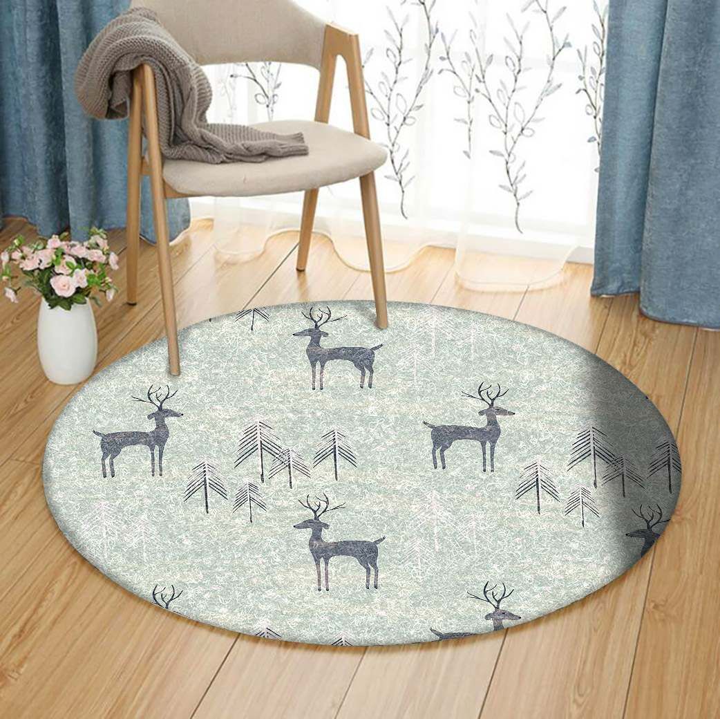 Deer Round Carpet