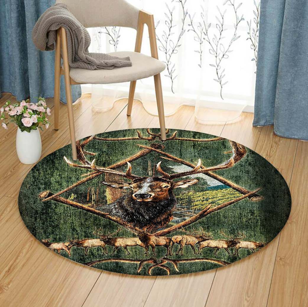 Deer Round Carpet