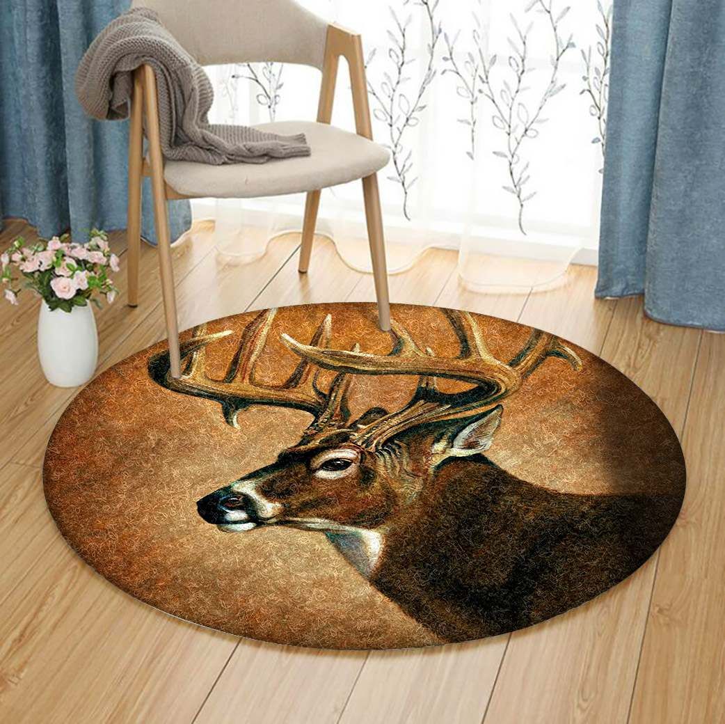 Deer Round Carpet