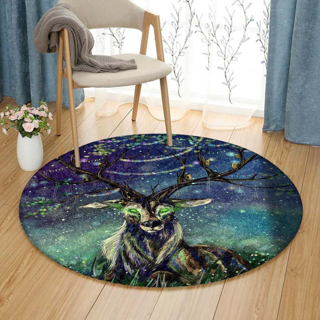 Deer Round Carpet