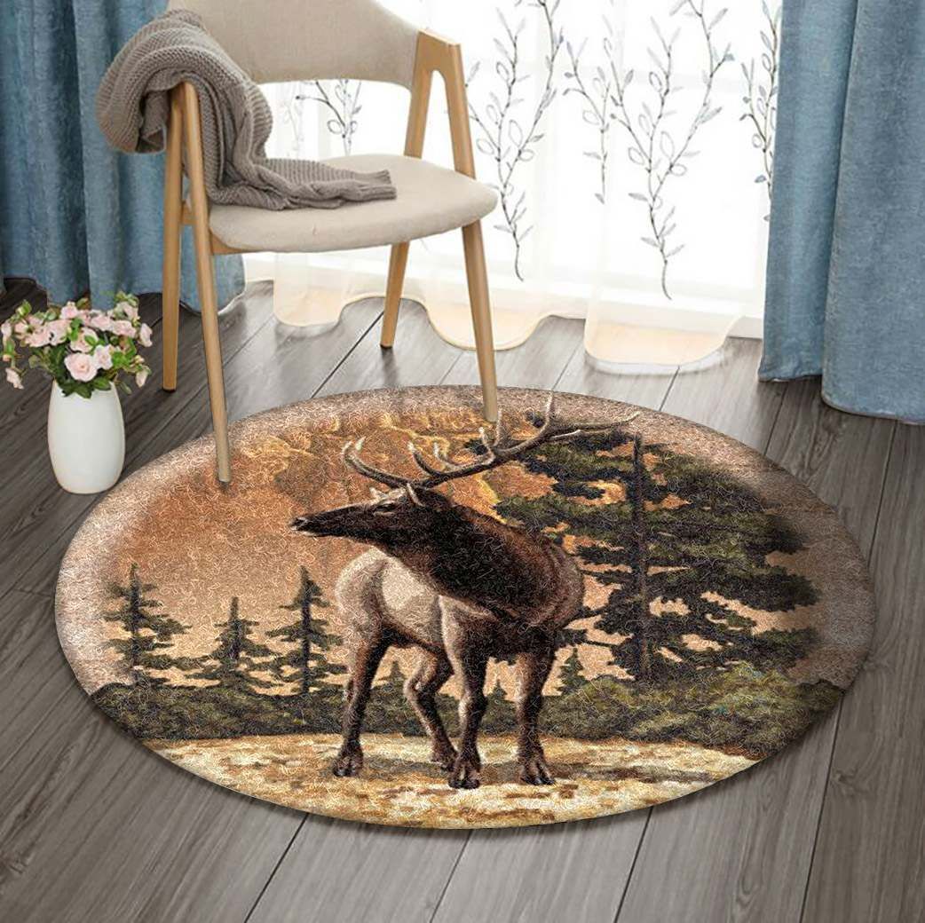 Deer Round Carpet