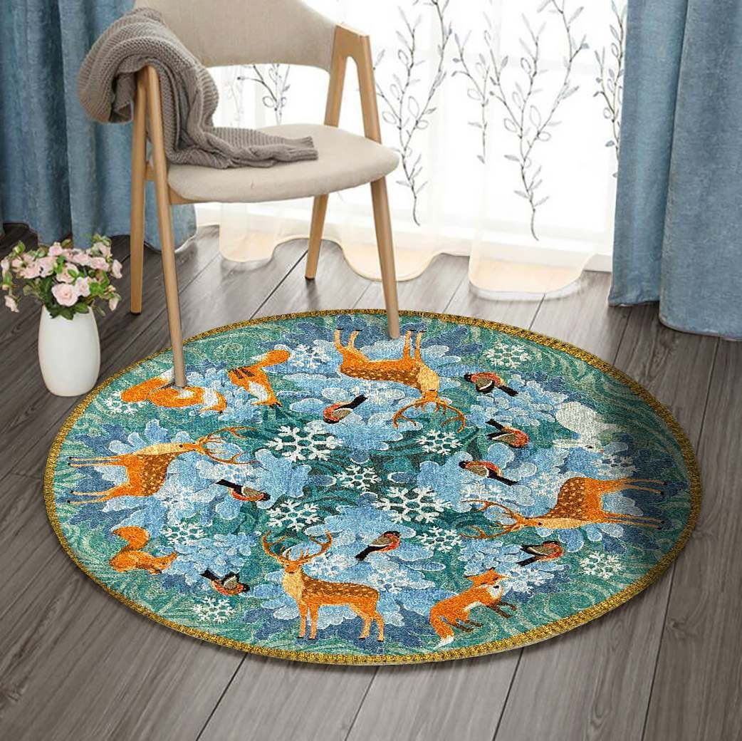 Deer Round Carpet