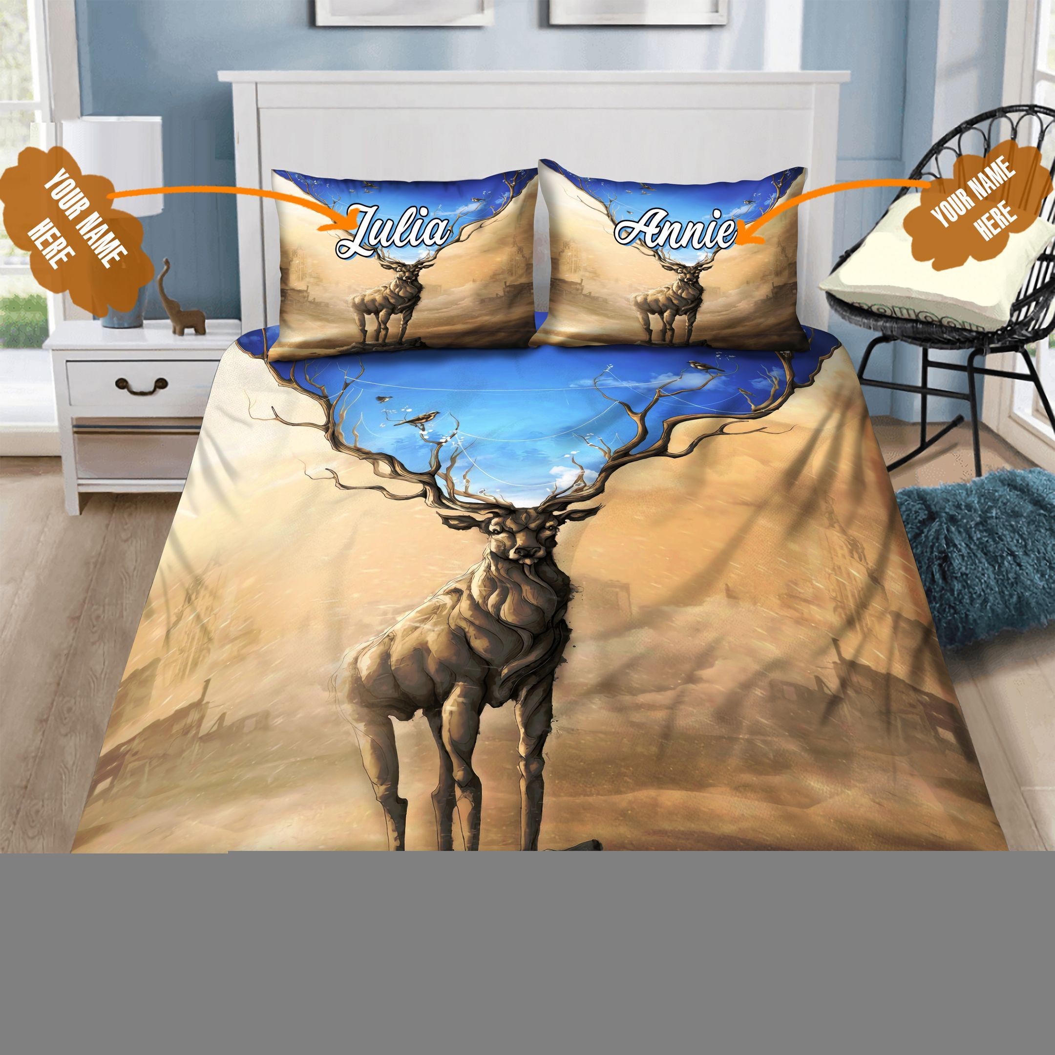 Deer Personalized Bedding Set