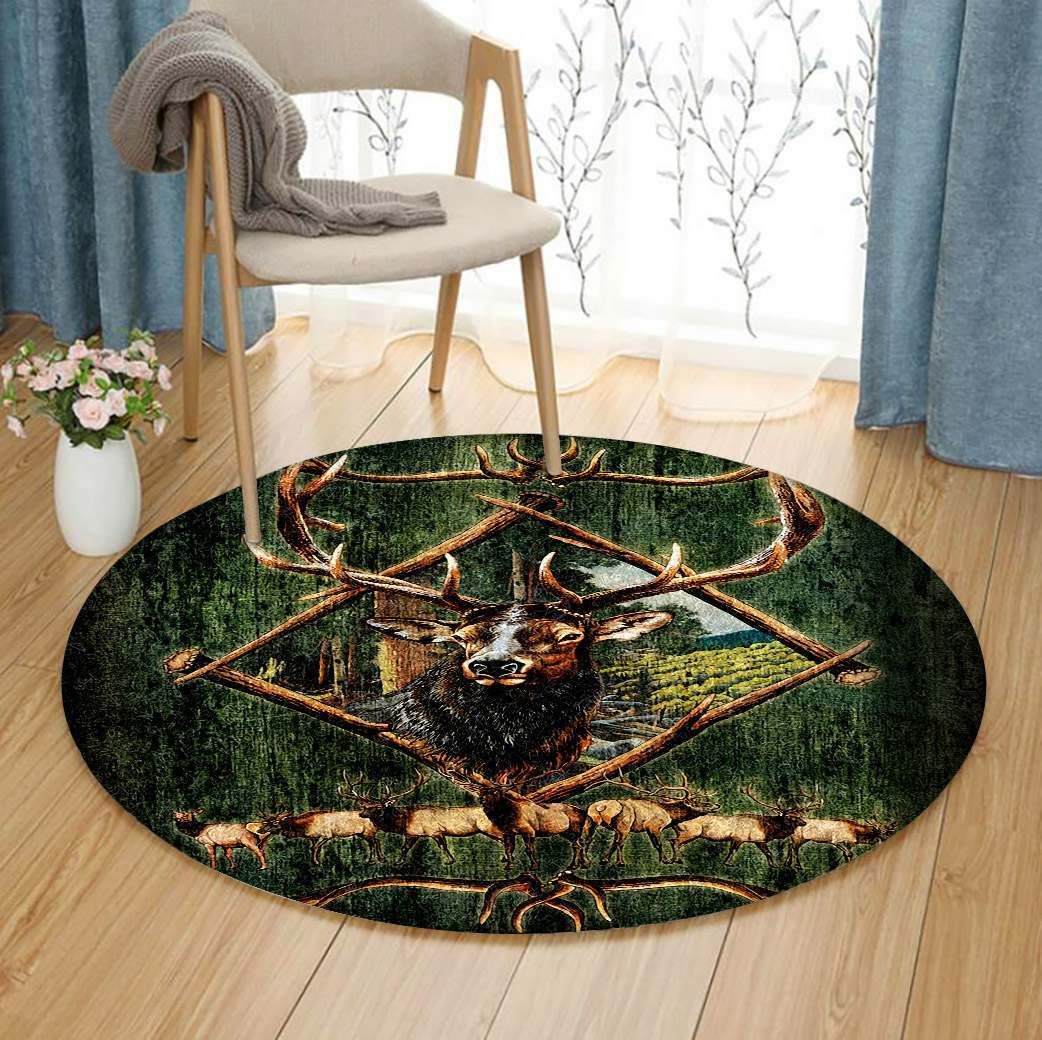 Deer Round Carpet
