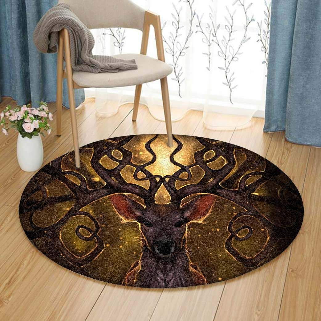 Deer Round Carpet