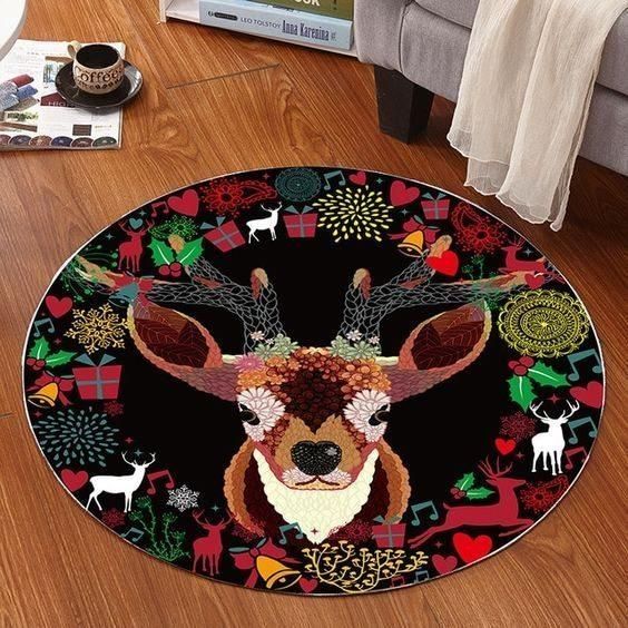 Deer Round Carpet