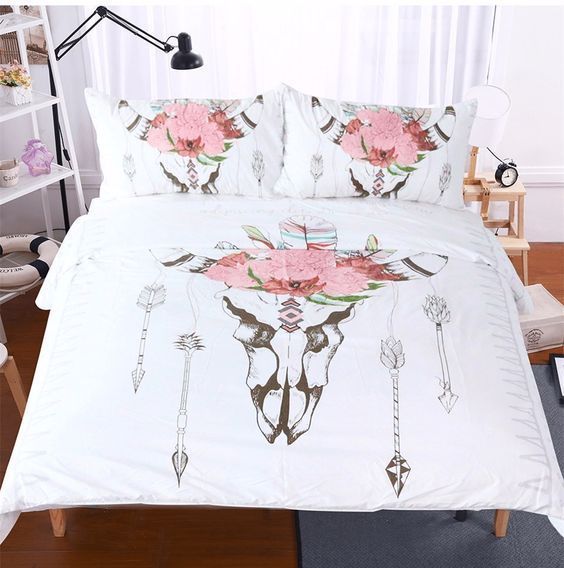 Deer Skull Bedding Set