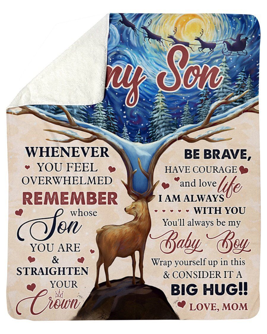 Deer Starry Night I’m Always With You To Son Sherpa Blanket