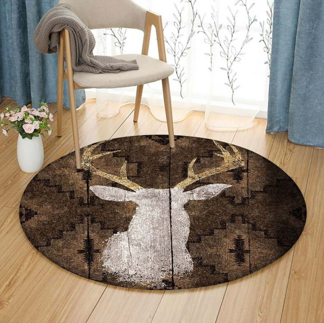 Deer Round Carpet