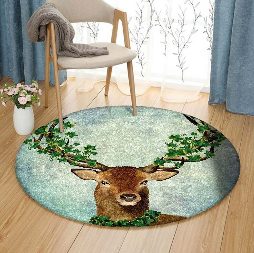 Deer Round Carpet