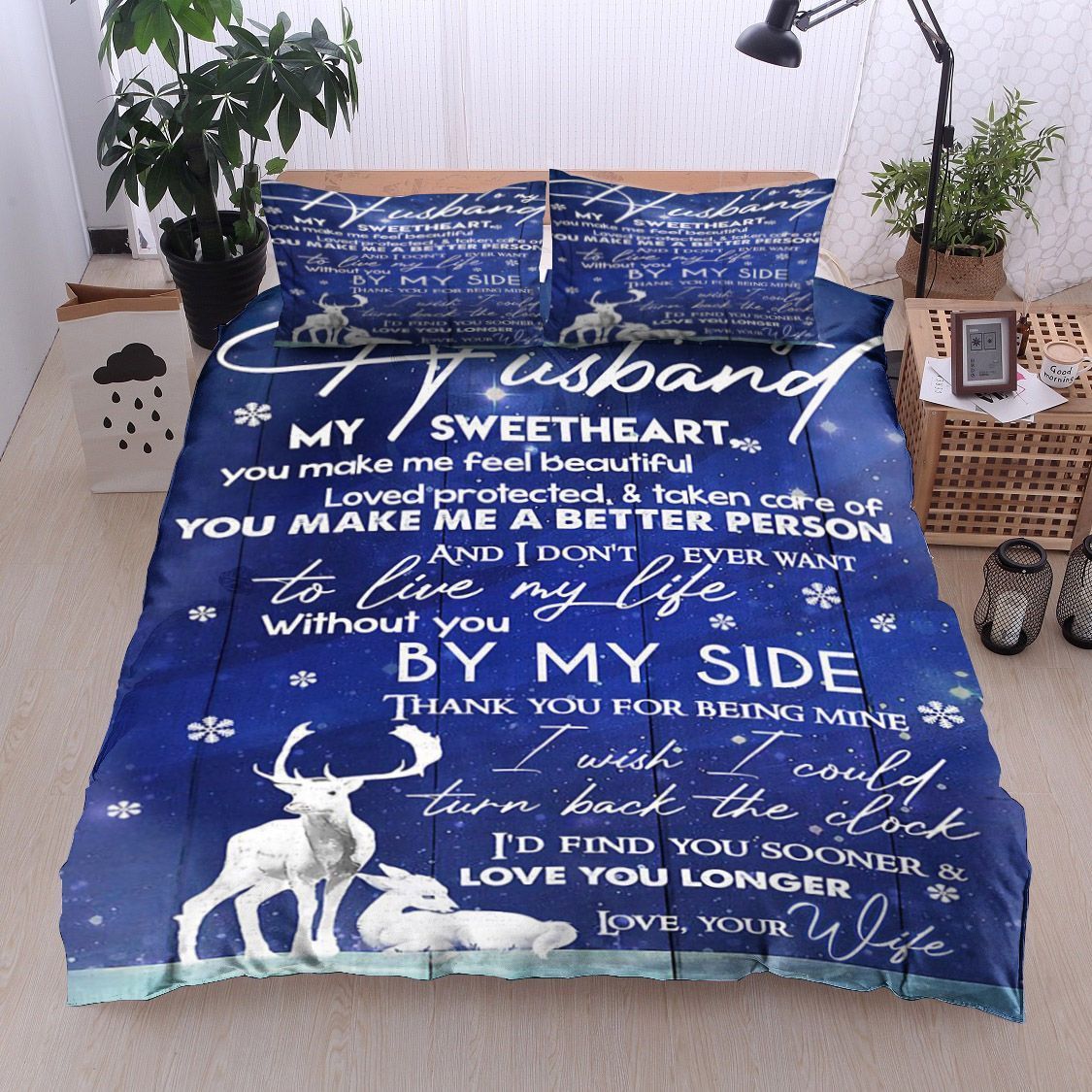 Deer To My Husband Bedding Set