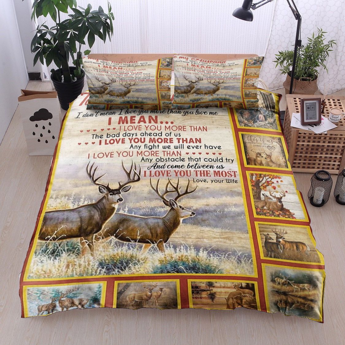 Deer To My Husband Bedding Set