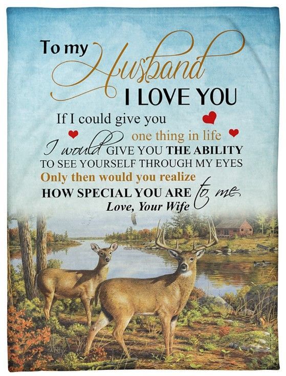 Deer To My Husband You Are So Special To Me Sherpa Fleece Blanket