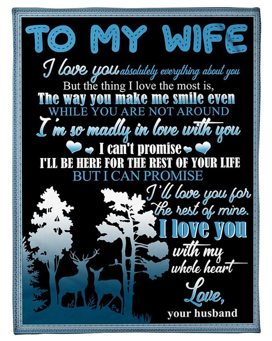 Deer To My Wife I’m So Madly In Love With You Fleece Blanket