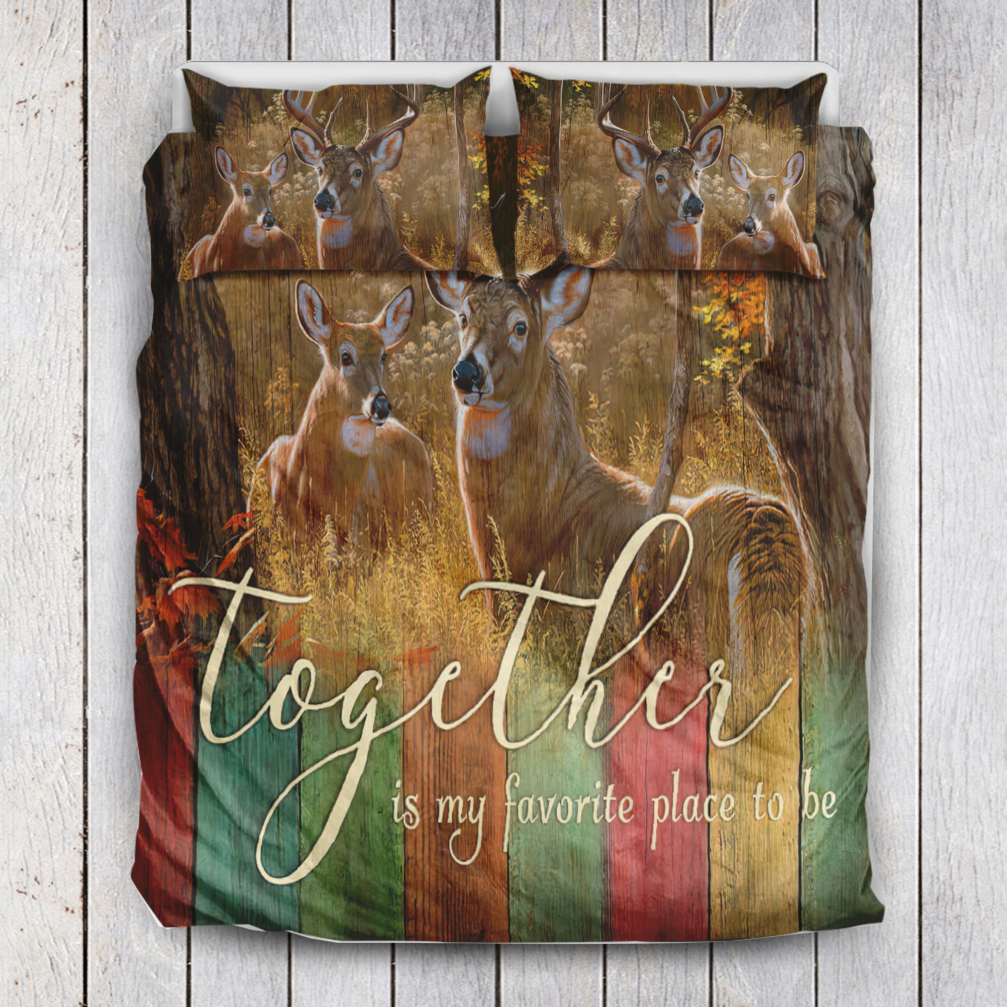 Deer Together Bedding Set