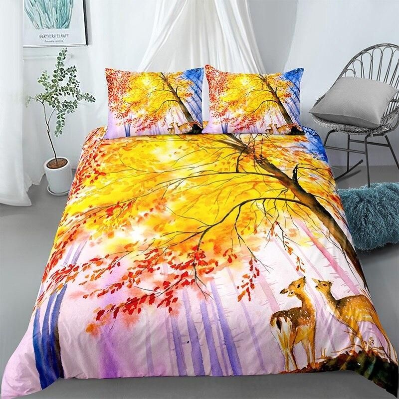 Deer Under Canopy Bedding Set