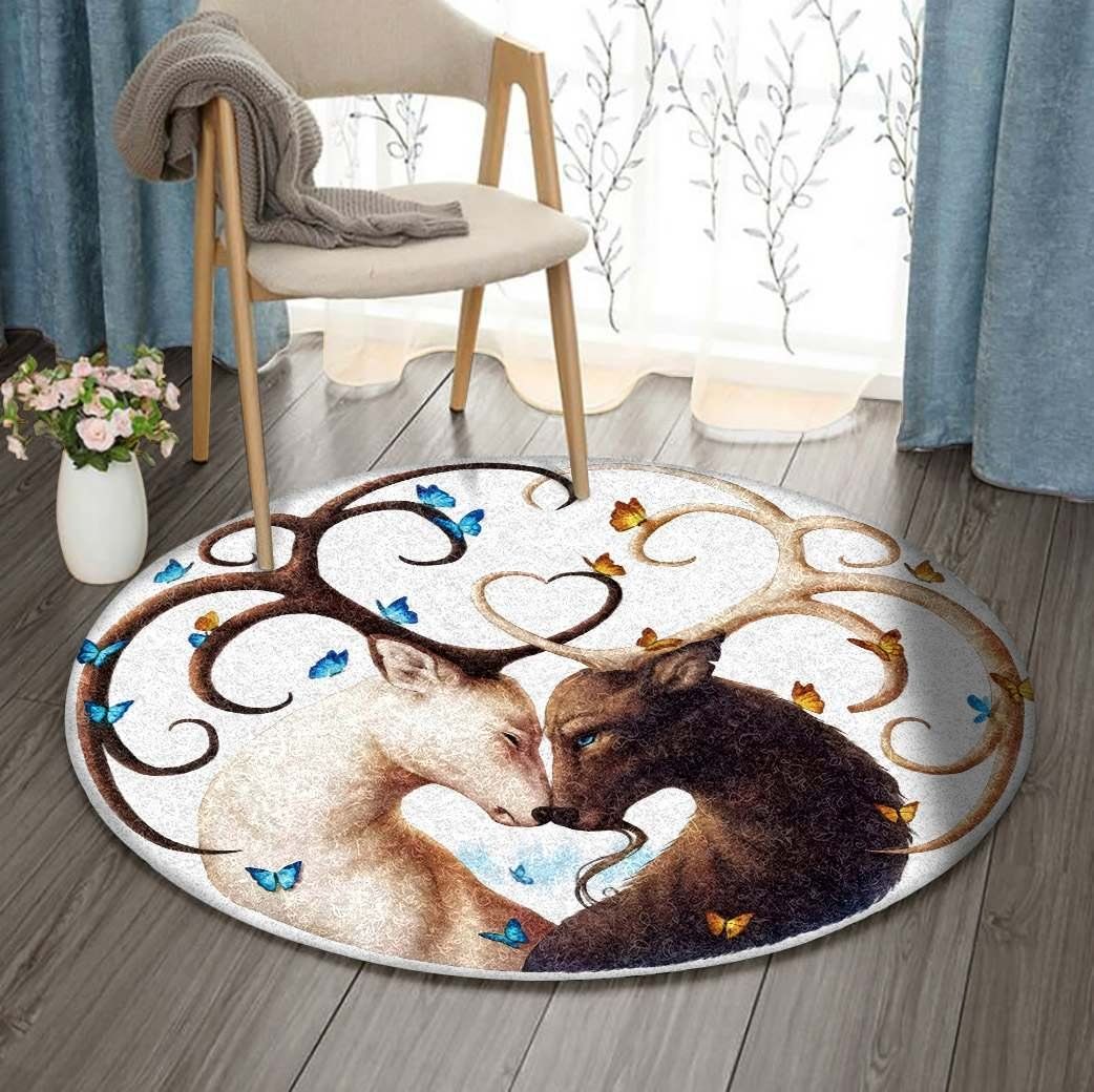 Deer Round Carpet