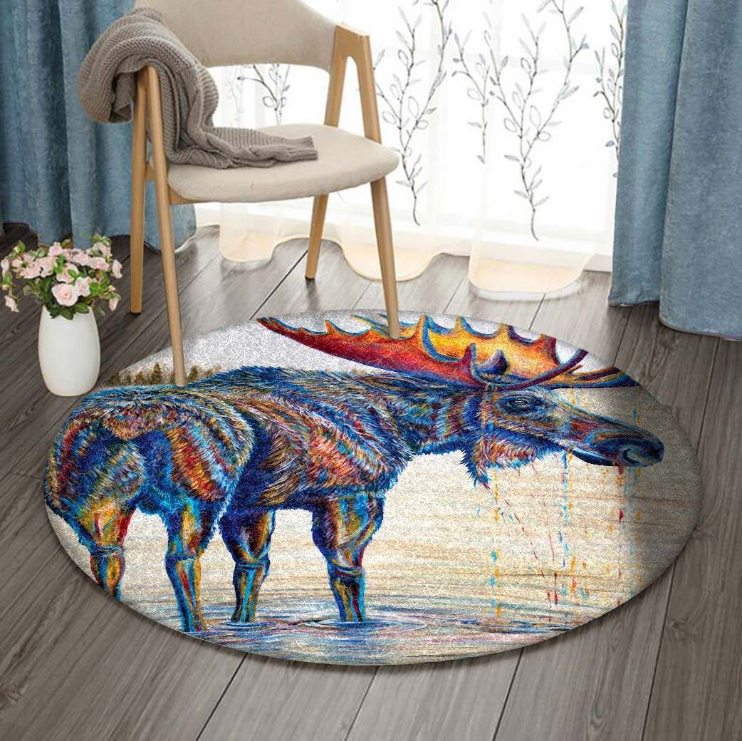 Deer Round Carpet