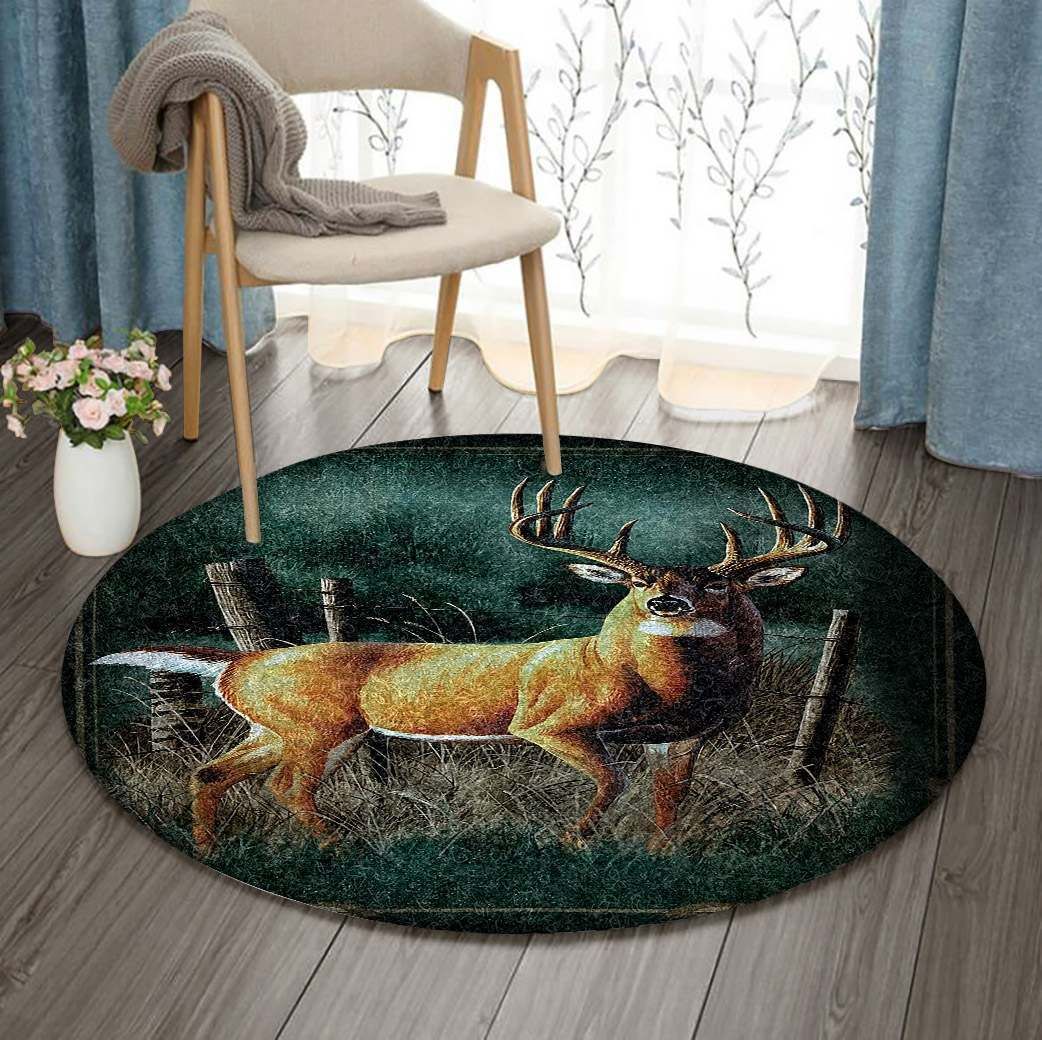 Deer Round Carpet