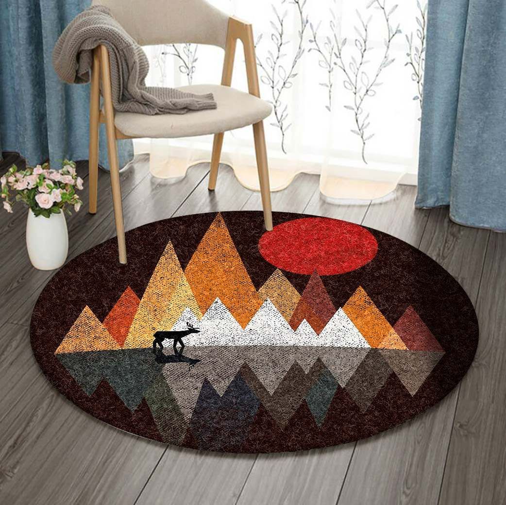 Deer Round Carpet