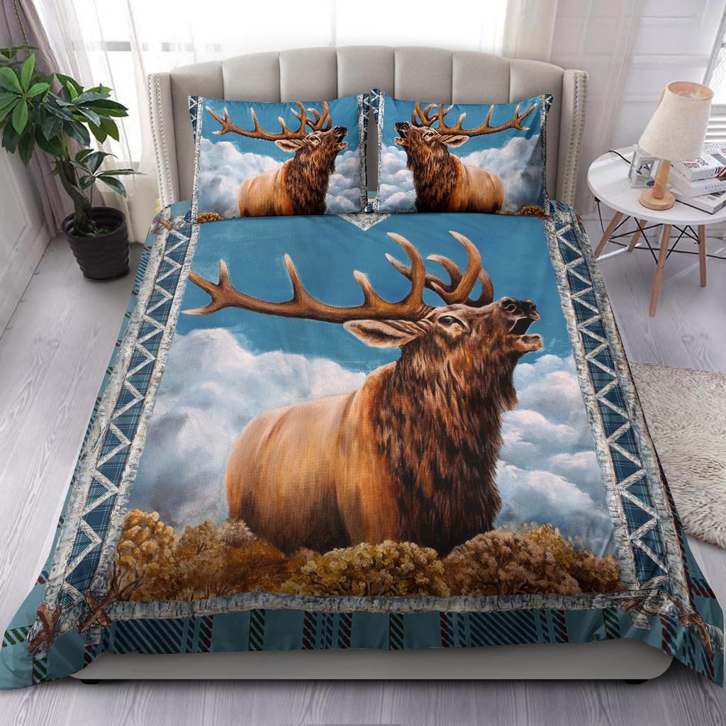 Deer With Blue Sky Bedding Set