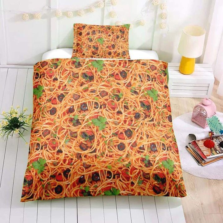 Delicious Spaghetti Fashion Soft Bedding Set