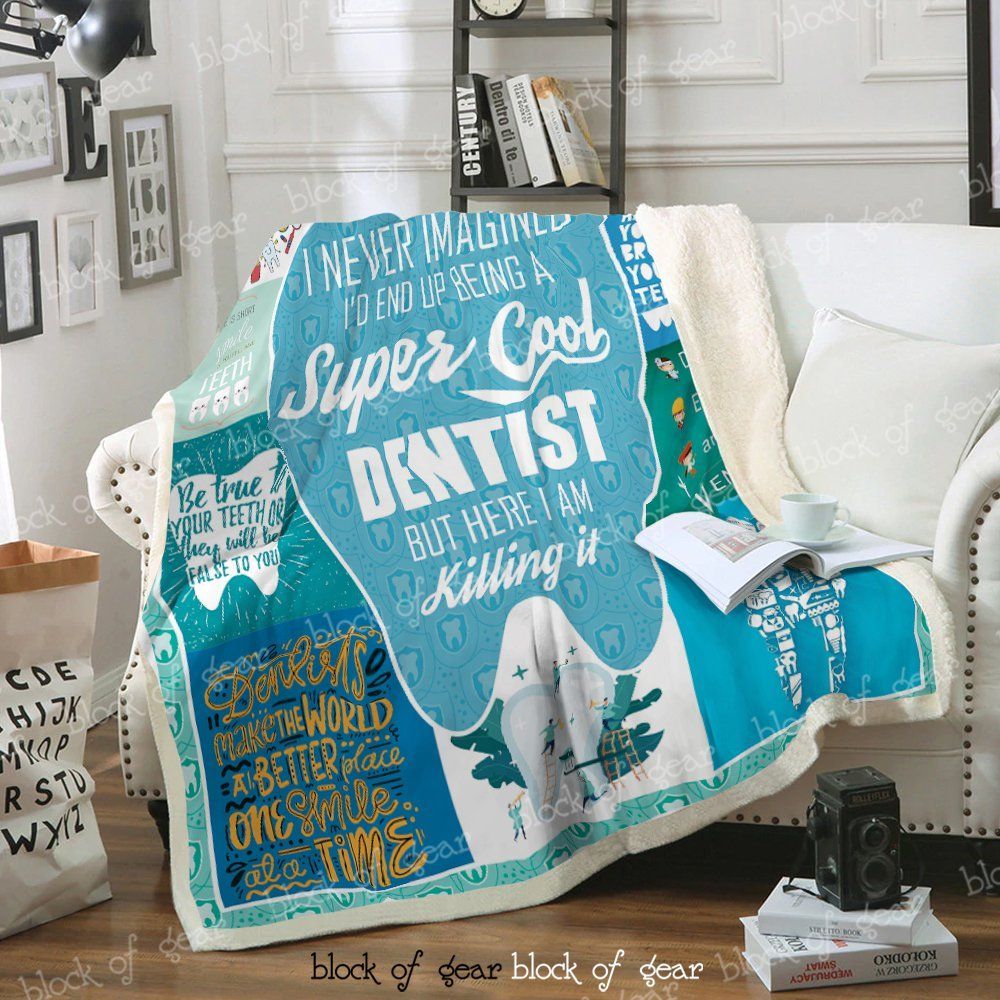 Dentist Sherpa Fleece Blanket