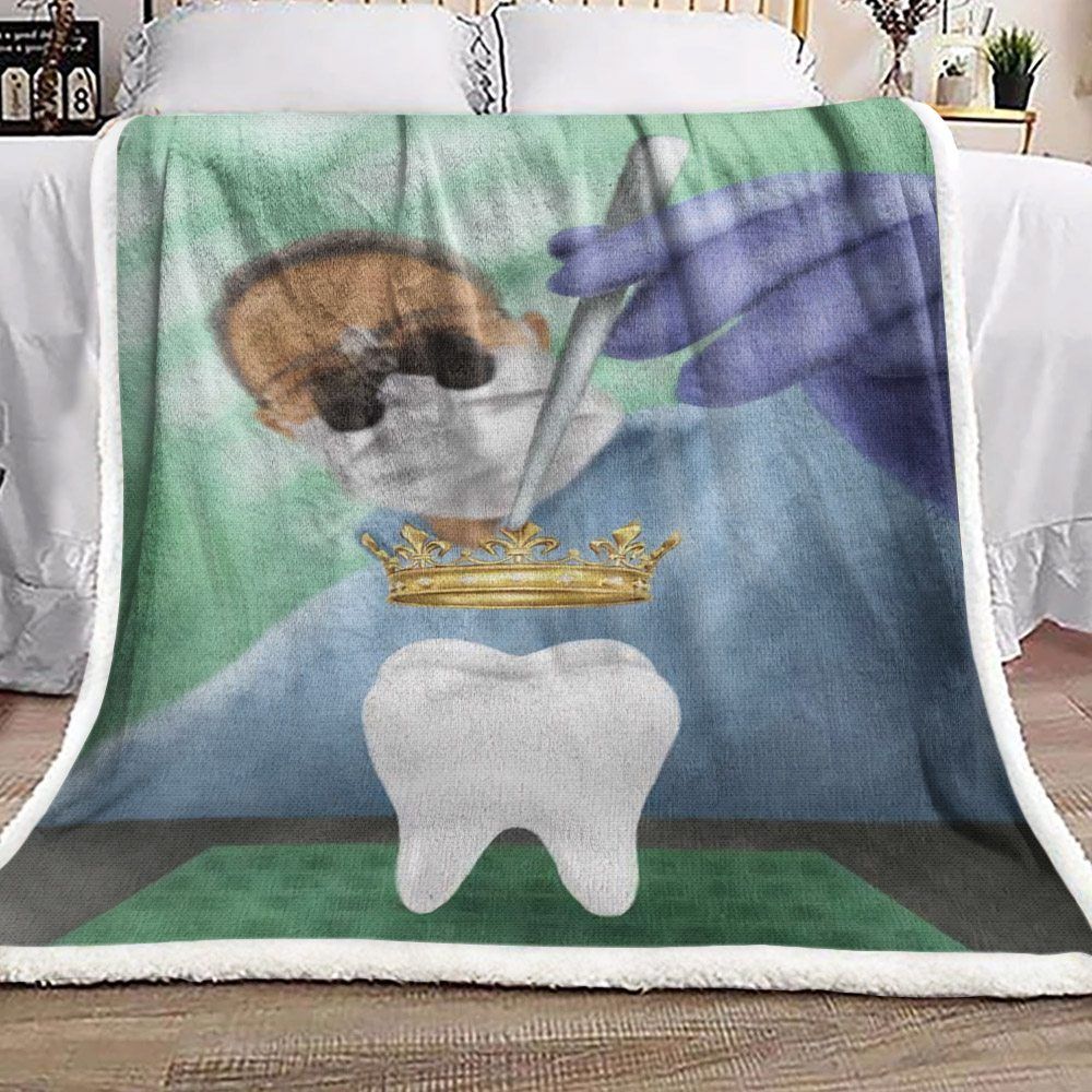 Dentist Sherpa Fleece Blanket
