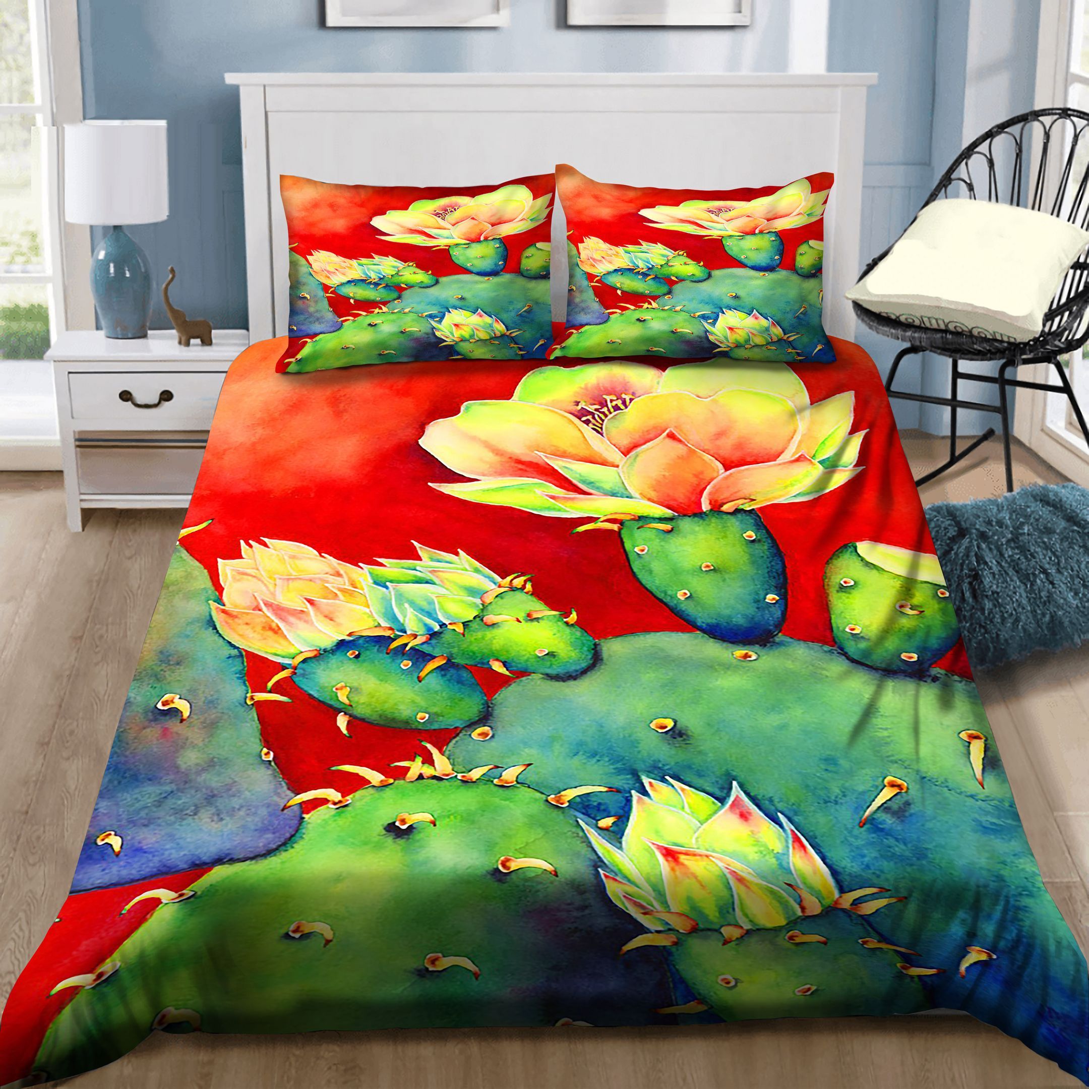 Desert Bloom Cactus Bedding Set