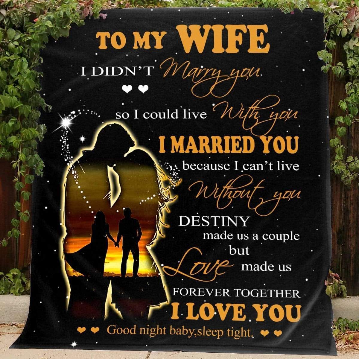 Destiny Made Us A Couple Unicorn Fleece Blanket Gift For Wife