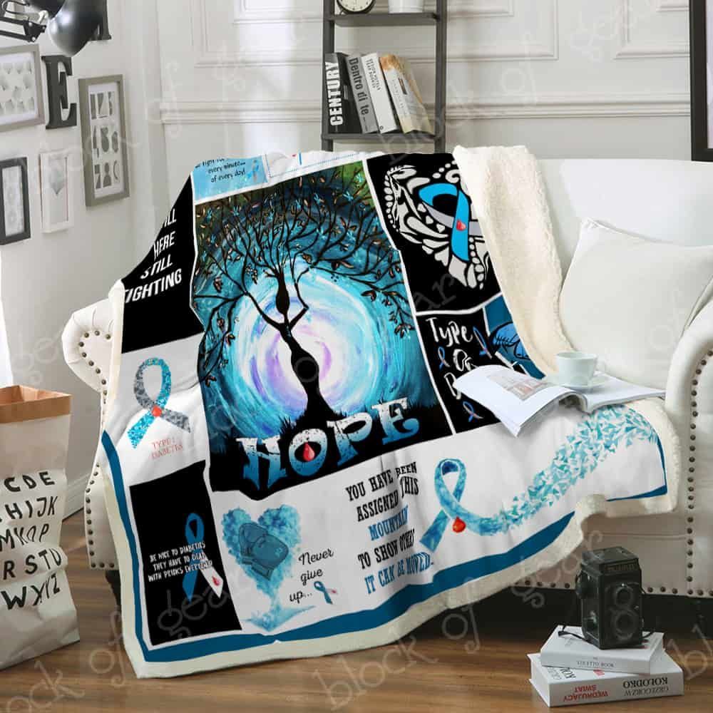 Diabetes Awareness Fleece Blanket