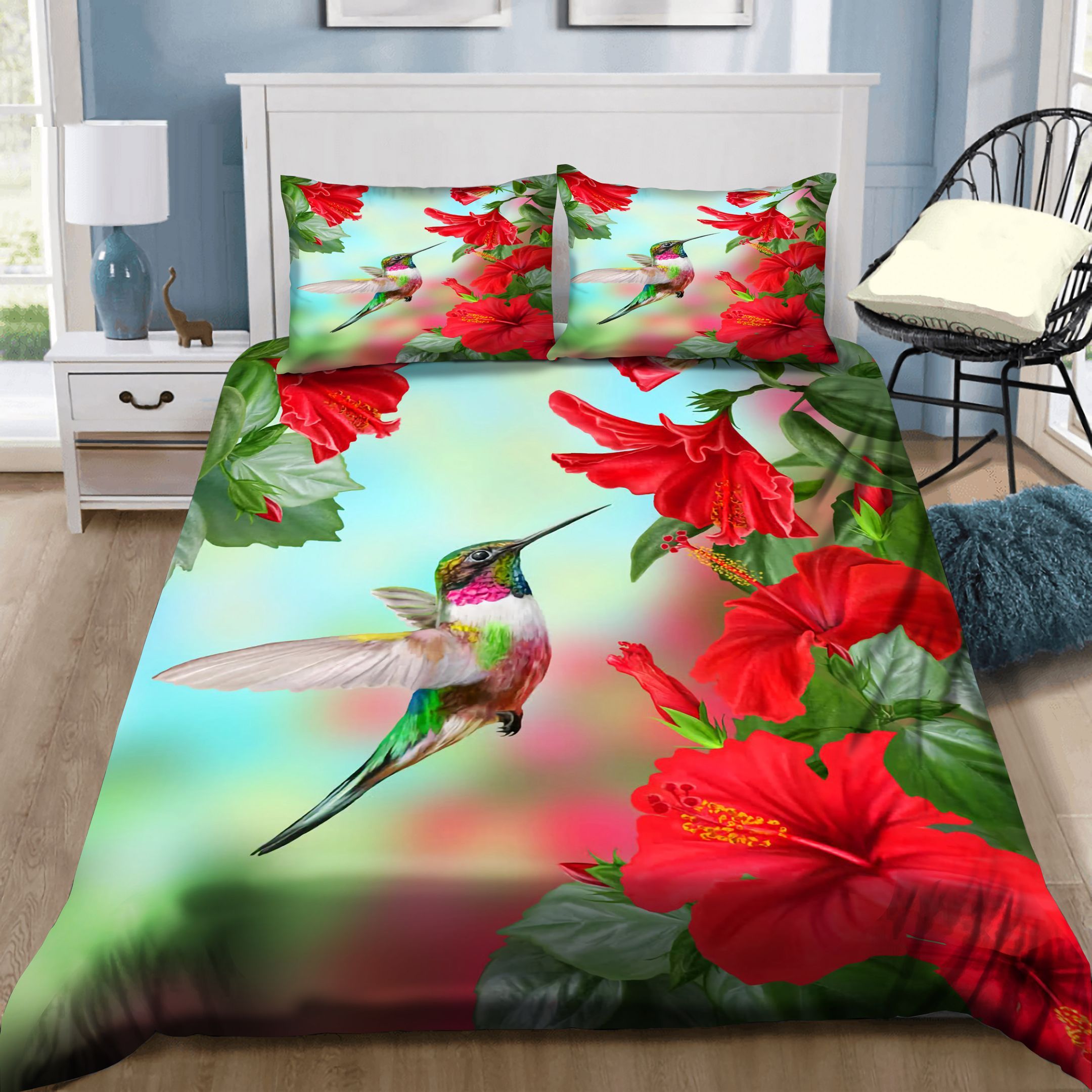 Diamond Hummingbird Bedding Set